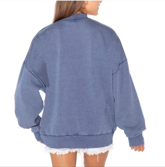 NWT Seatle Seahawks NFL Gameday Couture Navy Vintage Wash Oversized Crewneck - Picture 3 of 5